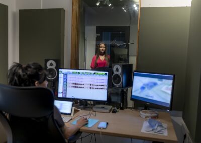 Audio Design Digital Art's Control Room for recording Romanian language dubbing and Voice Over